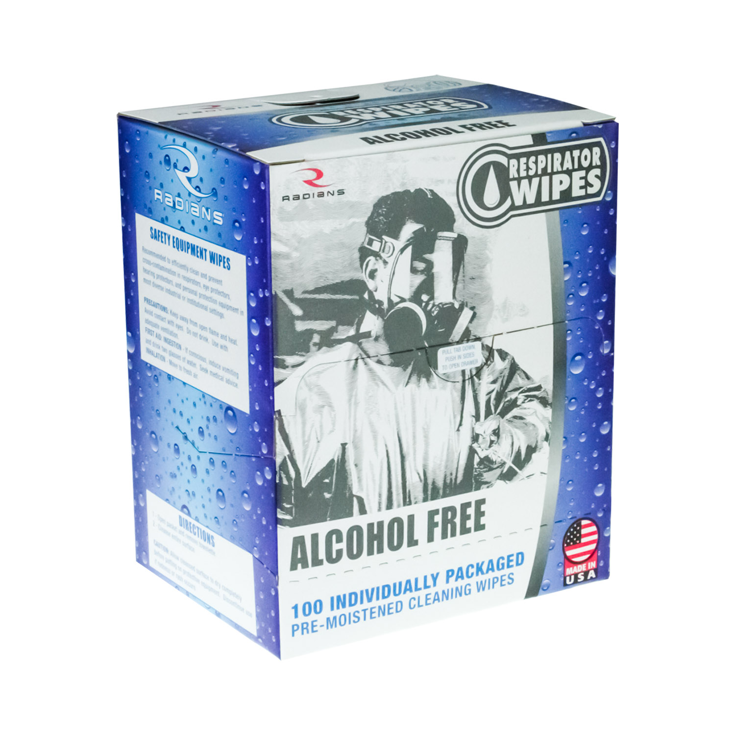 Alcohol Free Respirator Wipes | 100 Count - Respirator Wipes/Liquid